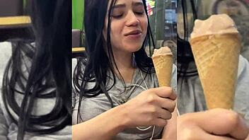 my friend treated me like dessert, bending me over and cumming inside, hoping no pregnancy