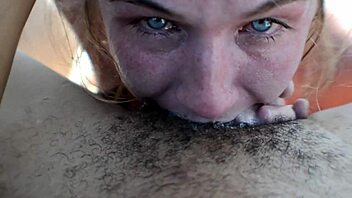 Black cock boat blowjob with choking and gagging