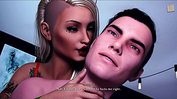 Protagonist explores erotic adventures in Being a Dik route 129.