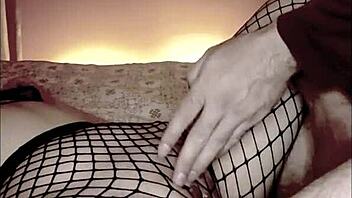 Amateur foot fetishists enjoy giving a handjob to a large penis