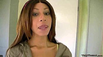 Tiny teen Trisha teases before sucking cock