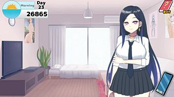 she was so horny naked in this hentai game with megu ep 5