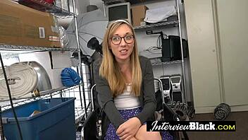 Fake interview turns hardcore interracial with black babe