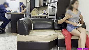 Neighbor’s gorgeous girl sits on my lap teasing playfully.