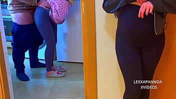 Pregnant women casually suck their friend's dick in this horny session.