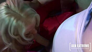 Big Boobed Bimbo Whore Cindy Behr Gets A Four Cock Facial Cum Bath!