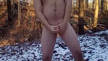 Hey dude, check out this wild outdoor cumshot!