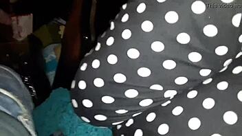 Amateur couple caught in compromising position in friend's spare room