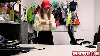 that teen thief gets caught stealing dildos and fucked hard by police 😈