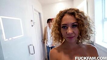 Allie Addison's day off leads to steamy encounter with amateur cocks