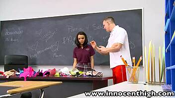 Dillion Harper's classroom encounter with innocent and firm tits