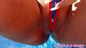 me exibindo para o corno na piscina 😈
