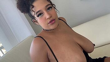 Huge-breasted step-sister instructs about sex in a playful household scenario