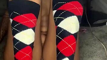 Kashofficial stretches her tight pussy with a huge black dildo in this full video