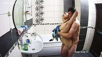 Hot Couple Hardcore Bathroom Sex