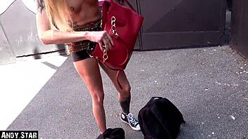 Hamburg Reeperbahn Andy-Star Fucks Blonde In Public Emotionally