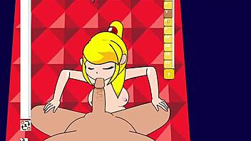 Samus in zero suit getting PPPPU.