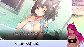 Vtuber Lewdneko Plays Wolf Tails Part 2 With Big Tits