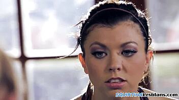 lesbian trio fingers and squirts in group