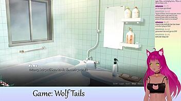 Vtuber Lewdneko Plays Wolf Tails Part 2 With Big Tits