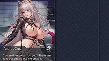 edith gives deepthroat in kinky anime game