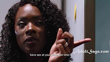 ana foxxx and kenna james kissing and licking in office interracial lesbian