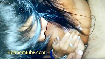 Brunette MILF Gives Homemade Blowjob to Old Guy