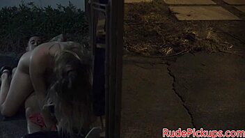 stranded teen roughly fucked outdoors bound in bondage