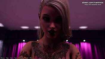 Stripper babe deepthroats monster cock