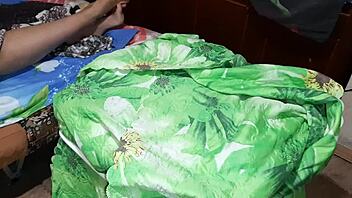 Beautiful girl emerges from box to lick pussy until climax.