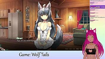 Vtuber Lewdneko Plays Wolf Tails Part 2 With Big Tits