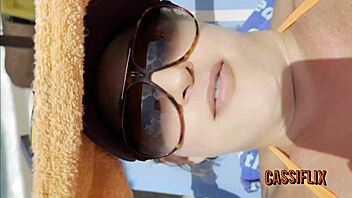 Milf Teases Boy On Beach With Blowjob