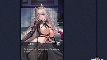 edith gives deepthroat in kinky anime game