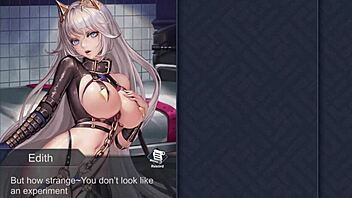 edith gives deepthroat in kinky anime game