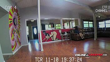 Online creeper got a new victim with big tits bondage and bdsm blowjob