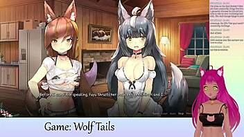 Vtuber Lewdneko Plays Wolf Tails Part 2 With Big Tits