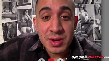 Online creeper got a new victim with big tits bondage and bdsm blowjob