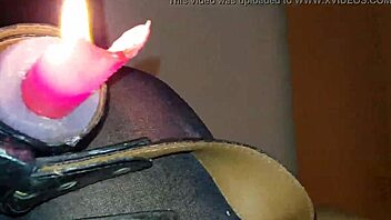 Mum mistress dominates her son in hot wax play