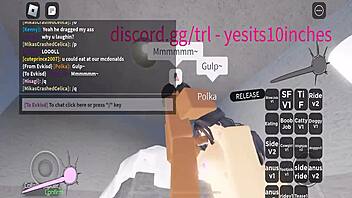 Steamy Roblox porn session with hot tits