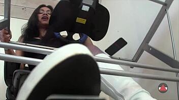 Leather femdom contest features boot domination, ass licking, and foot worship.