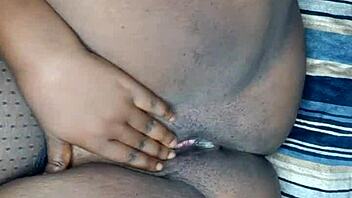 feeling so horny watching my fat wife masturbate her shaved pussy quickly