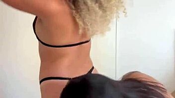 gorgeous brunette influencer feels intense pleasure from blonde's sucking