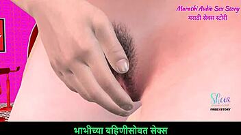 Marathi audio narrated erotic tale - A sensual animated 3D adult cartoon featuring a lovely duo indulging in foreplay
