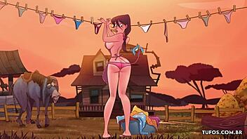 pendurando calcinha no varal com os caipiras curiosos