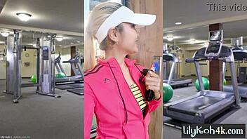 lily koh, the cute asian teen, fucks her pussy solo for viewers