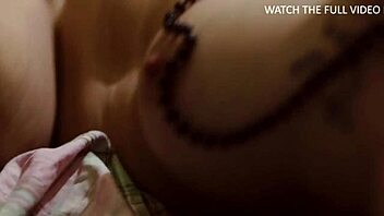 Two scared chicks turn to fucking instead of horror movie night! 😱