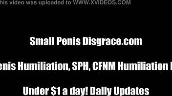 Femdom humiliates small cock with sph techniques.