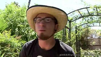 Whitney Stevens with Huge Natural Tits Takes Two Cocks