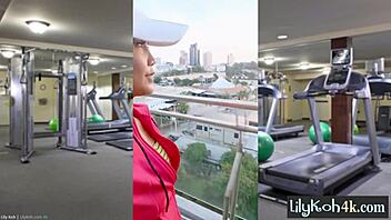 lily koh, the cute asian teen, fucks her pussy solo for viewers