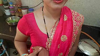 Hot Indian desi sister-in-law banged doggy style with dirty Hindi audio